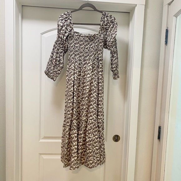 OPT Brigitte Dress In White Floral Size Large EUC - Picture 5 of 5